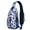 Blue-17, variant on Romantic Butterfly and Wildflower Hiking Daypack – Lightweight, Secure Zippers, Multi-pocket – Modern Tropical Flower and Leaves Print