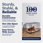 MidWest Homes for Pets 42-Inch Two-Door iCrate Folding Dog Crate with Divider Panel, Leak-Proof Tray & Secure Latches – Metal Wire Kennel for Large Breeds – Portable, Durable & Easy to Assemble