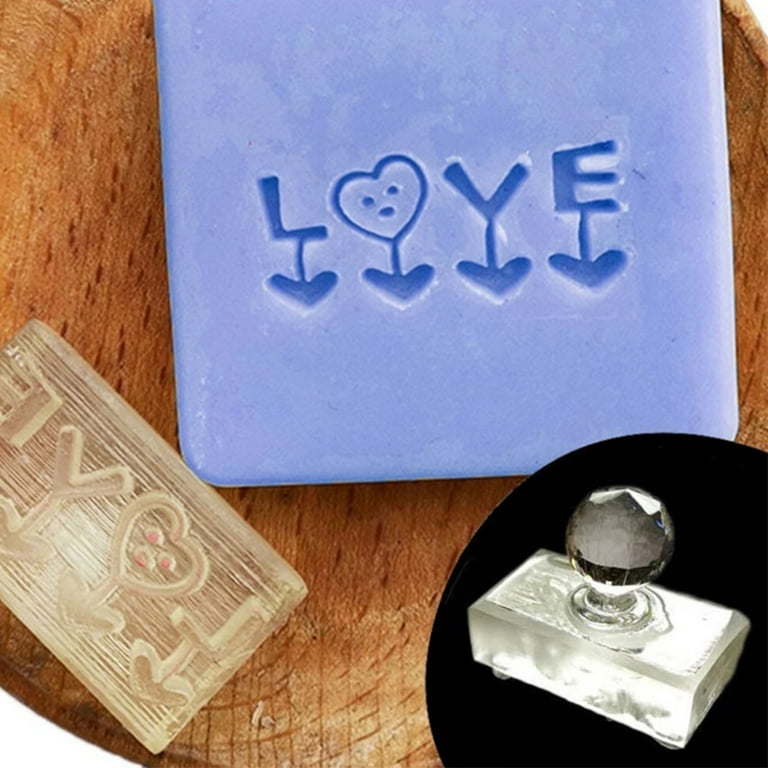 GENEMA Acrylic Transparent Seal Soap Stamp Natural Essential Oil