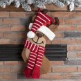 thumbnail image 1 of UrbanMingle 19" L 3D Reindeer Christmas Stocking Oversize Handmade Hooked Xmas, 1 of 5