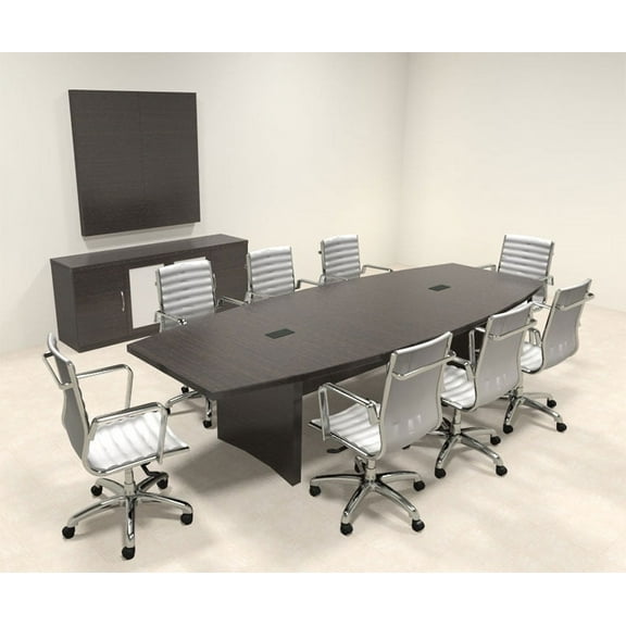 Modern Contemporary Boat Shaped 10' Feet Conference Table, #RO-ABD-C9