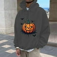 thumbnail image 3 of Halloween Pumpkin Hoodies for Men 2025 Spooky Pumpkin Graphic Hooded Sweatshirt Halloween Pullover Tops, 3 of 5