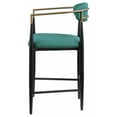 thumbnail image 6 of Miekor Furniture Renfroe Green Fabric Upholstered Counter Chair (Set of 2) 35701, 6 of 12