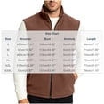 thumbnail image 3 of Men's Fleece Vest Stand Collar Sleeveless Jacket with Zip Pockets Lightweight Warm Outerwear for Hiking and Layering, 3 of 7
