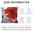 thumbnail image 5 of TIAOTIAOHOU Black Red Flower Pillow Covers Covers Decorative Square Throw Pillow Covers Couple Cushion Cases Home Decor for Sofa Bedroom Car, 5 of 5