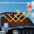 thumbnail image 4 of Yuyamidu Orange Boho Flowers Windshield Sun Shade Compatible with Jeep JK JKU JL JLU 1997-2023 Foldable Windshield Sun Visor Blocks UV Rays, 4 of 7