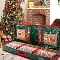thumbnail image 5 of Christmas Underbed Wrapping Paper Organizers Storage Gift Wrap Container Xmas Holiday Tear Proof Storage Bag with Interior Pockets, 5 of 9