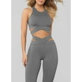 thumbnail image 2 of 2 Pieces Womens Workout Sets Yoga Gym Outfits Seamless High Waist Leggings Tracksuits, 2 of 7