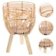 thumbnail image 5 of Maceta tejida de bambú con patas de apoyo para el hogar, cesta para macetas, cesta para flores de bambú, 5 of 6