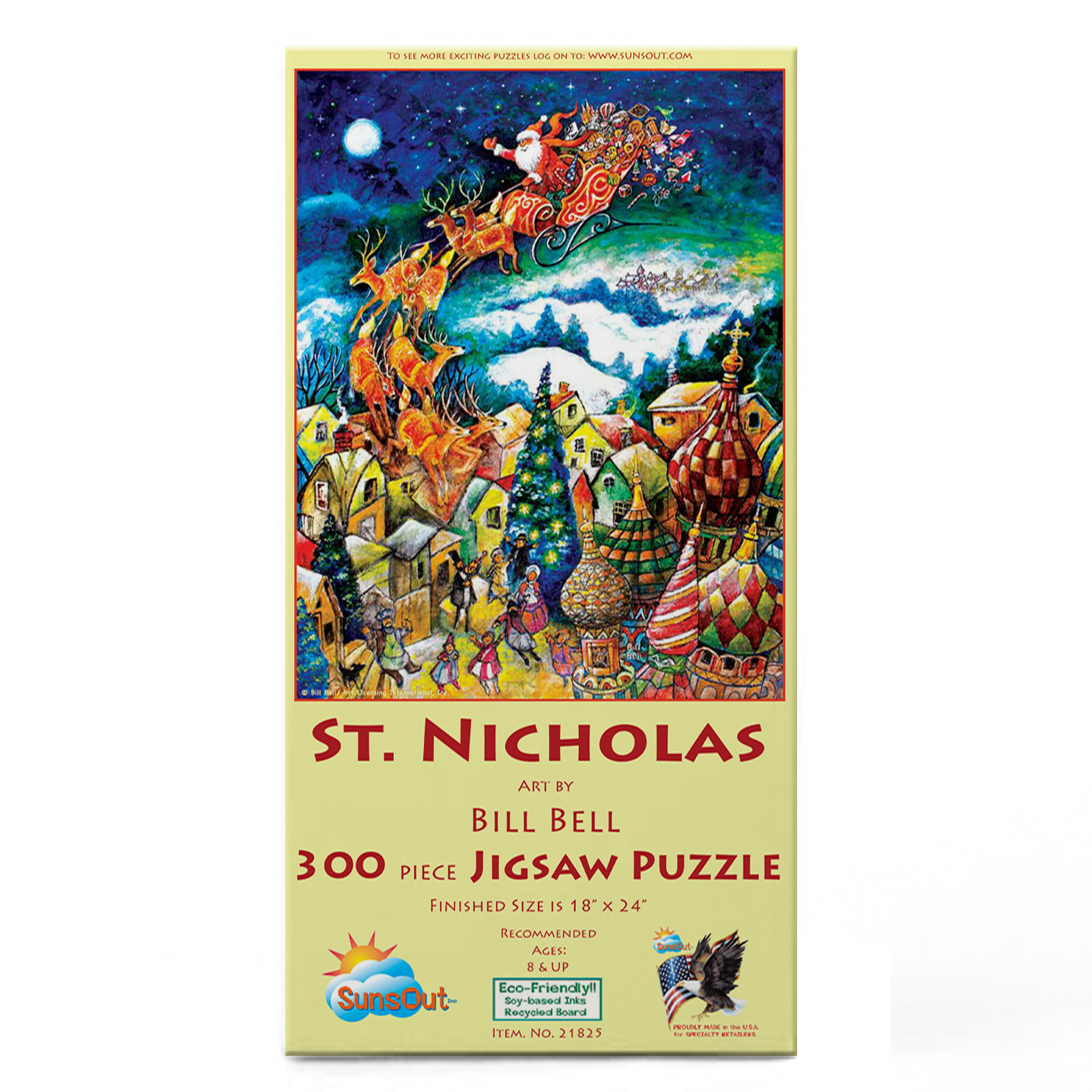 SUNSOUT INC - St. Nicholas - 300 pc Jigsaw Puzzle by Artist: Bill Bell - Finished Size 18" x 24" Christmas - MPN# 21825 - image 3 of 5