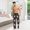 thumbnail image 7 of Pink Flowers Ghost Pajama Pants, Men's Lounge Pants Light with Drawstring and Pockets, Christmas New Year Birthday Father's Day Gifts, Medium, 7 of 7