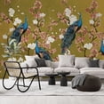 thumbnail image 2 of Muravie Cherry Flowers and Peacocks 3D Wallpaper, 2 of 5