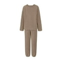 thumbnail image 4 of Women‘s Coral Fleece Pajama Set Plush Sleepwear Loungewear Cozy Winter Nightwear One Size, 4 of 5