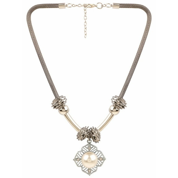 Efulgenz Cubic Zirconia CZ Pendant Multi Layered Chain Necklace for Women