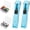 Blue, variant on 2Pcs Portable Binder Clip Stapler, Includes 100 Reusable Clips, Handheld Paper Clam Clip Dispenser Large Size, Mini Push Stapler Clamp Staplers for Desktop Document Home (White)