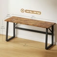 thumbnail image 3 of HOMCOM Computer Desk, 71 Inch Home Office Desk with Adjustable Feet, Brown, 3 of 10