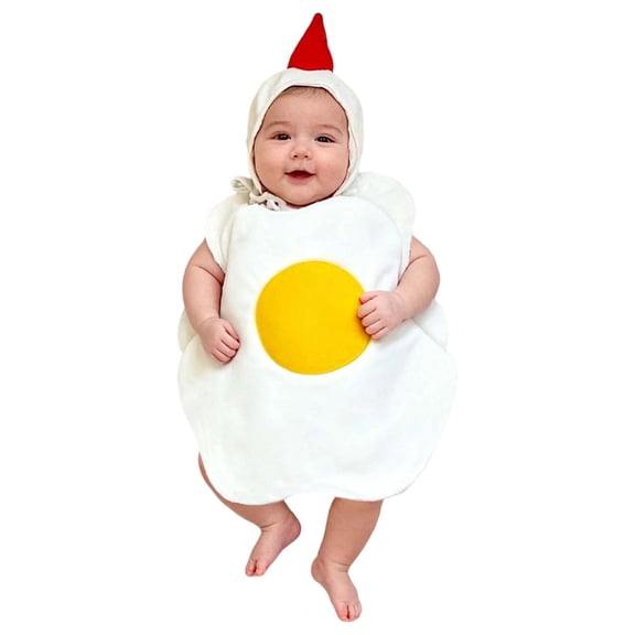 Baby Rompers Boy Cute Egg Print Sleeveless Crew Neck Photo Romper Commemorative Outfit