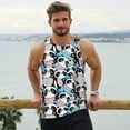 thumbnail image 6 of Salouo Panda Cute Hearts for Men's Tank Tops,Sleeveless Muscle Shirts for Men Quick Dry Workout Tank Top Gym Muscle Tee Fitness Bodybuilding Sleeveless T Shirt-XX-Large, 6 of 7
