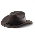 thumbnail image 6 of LILIYA Cowboy Hat,Cowgirl Hat,Western Cowboy Hats for Women/Mens/Straw Casual with Shapeable Wide Brim Cowboy UV Protection Hat, 6 of 8