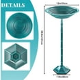thumbnail image 2 of Bird Bath for Outside with Pedestal, Vintage Freestanding Garden  Birdbaths & Birdfeeder, Birdbaths Bowl Bird Baths for Outdoors Yard Garden Lawn Decor, Upgrade Dual-use Base, 2 of 12