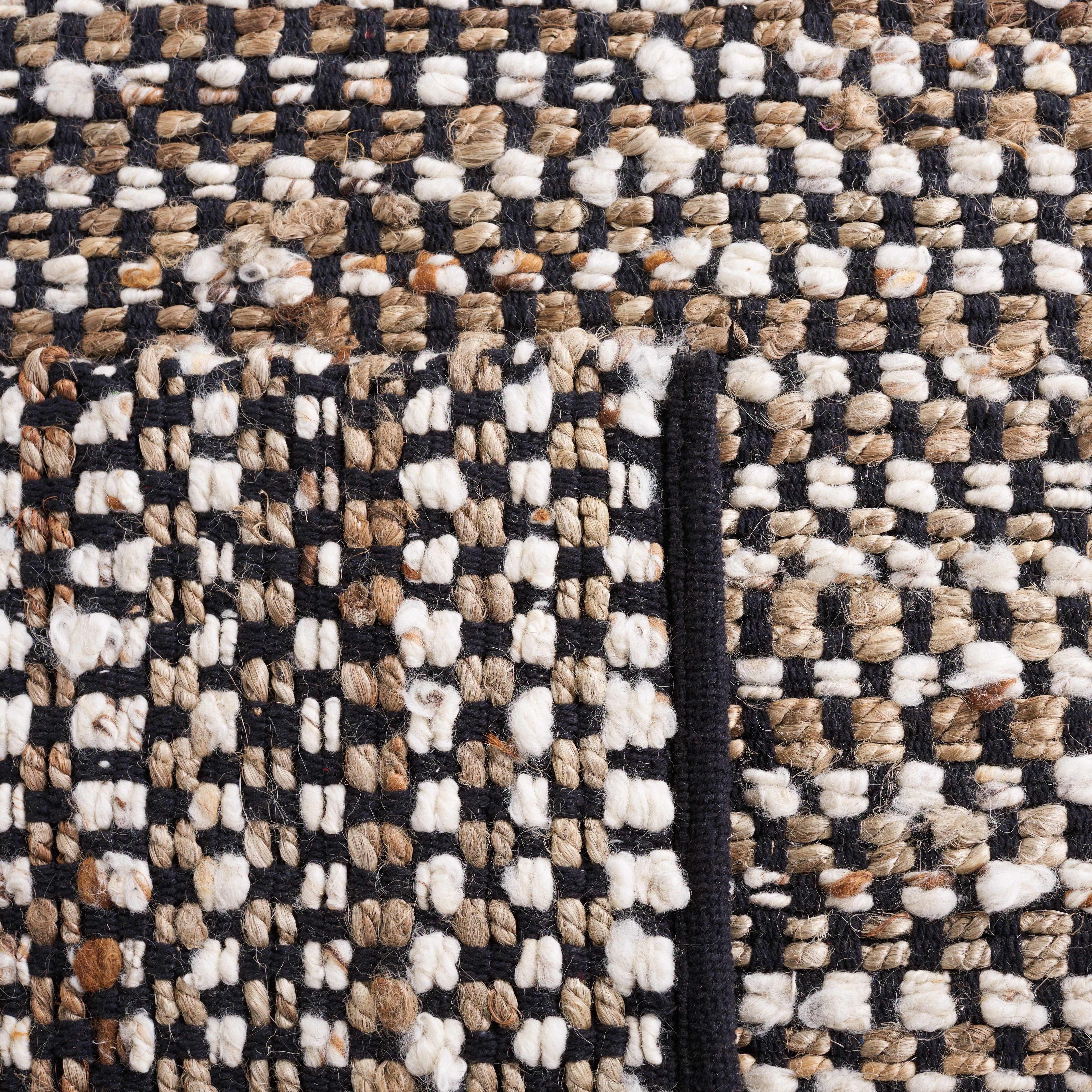 SAFAVIEH Natura Greg Geometric Area Rug, Black/Ivory, 8' x 10'