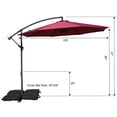 thumbnail image 6 of Kozyard Offset Cantilever Hanging Patio Umbrella for Outdoor( 120''Dia x 91''H, Burgundy Red), 6 of 7