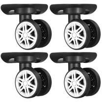 ELAYARD 4-Piece Universal Suitcase Wheel Replacement Kit with Double Row Black Swivel Wheels for Luggage Repair