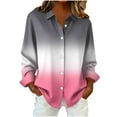 thumbnail image 2 of ylioge Long Sleeve Shirts for Women Plus Size S-5X Button-Down Blouses Tops Womens Trendy Gradient Printed Loose Lapel Going-Out Beach Tshirts Shirt, 2 of 6