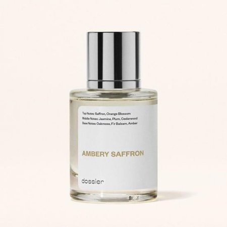 DOSSIER AMBERY SAFFRON EAU DE PARFUM, INSPIRED BY MFK’S BACCARAT ROUGE 540, UNISEX PERFUME, 1.7 OZ