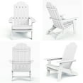thumbnail image 5 of WINSOON All Weather HIPS Folding Adirondack Chair Outdoor Patio Chairs Set of 4, White Finish, 5 of 10