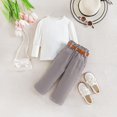 thumbnail image 6 of Sngxgn Baby Girls Toddler Sweater Knit Top and Cropped Pant Set(B,100), 6 of 7
