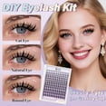 thumbnail image 3 of Kit de extensión de pestañas B&Qaugen Fairy Lash Clusters Natural, 3 of 8