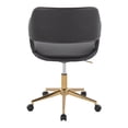 thumbnail image 6 of Margarite Task Chair, Home Office Chair with Wheels, Black Office Chair, Computer Chair, Home Office Desk Chair Comfy, Contemporary Desk Chair (Black Faux Leather), 6 of 6