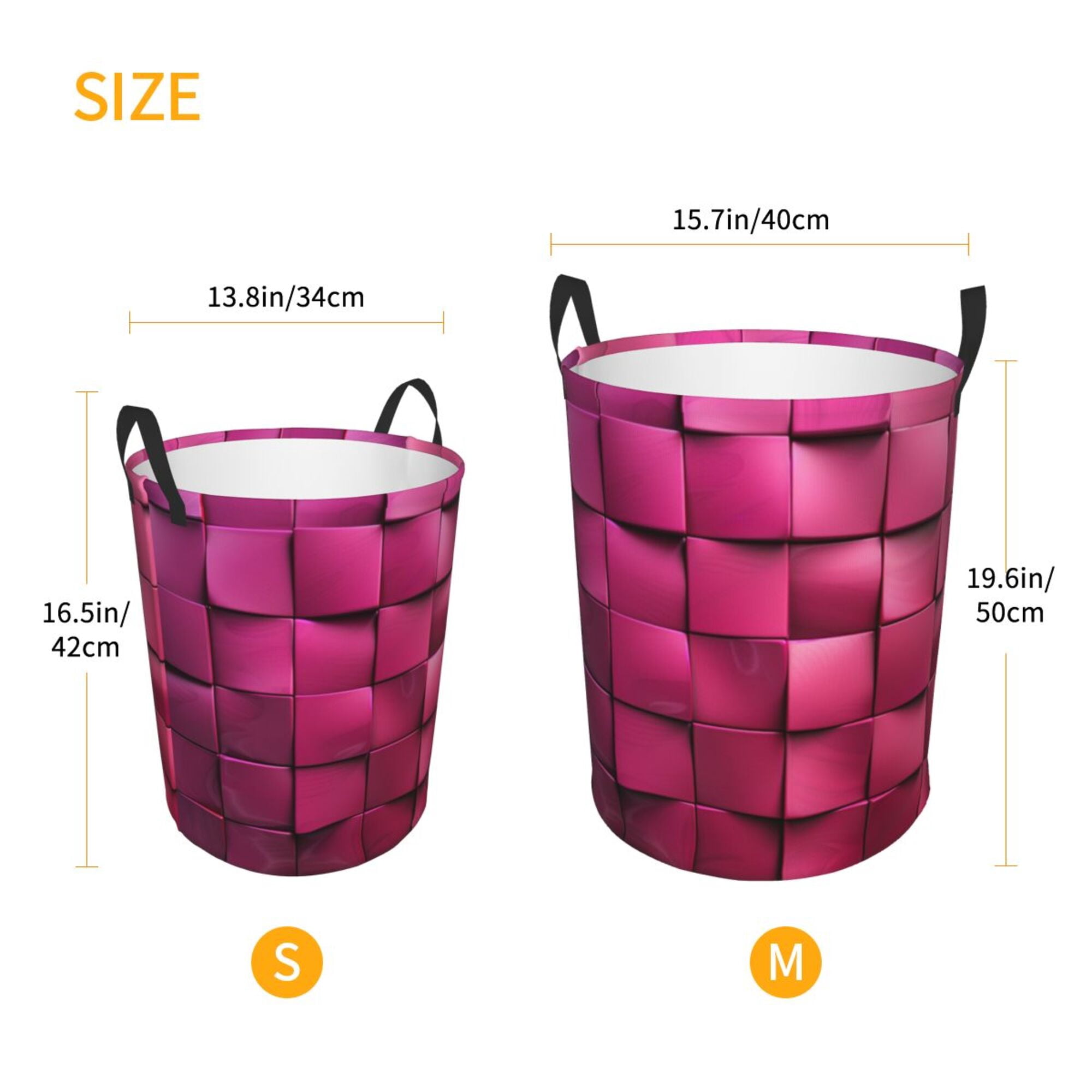 Purple Square Laundry Hamper Medium Storage Basket/Toy Organizer/Dirty Clothes Bucket