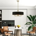 thumbnail image 4 of 41865-01 Livex Lighting Harrington - 5 Light Pendant In Transitional Style-14 Inches Tall and 23 Inches Wide-Antique Brass Finish    -Traditional, 4 of 11