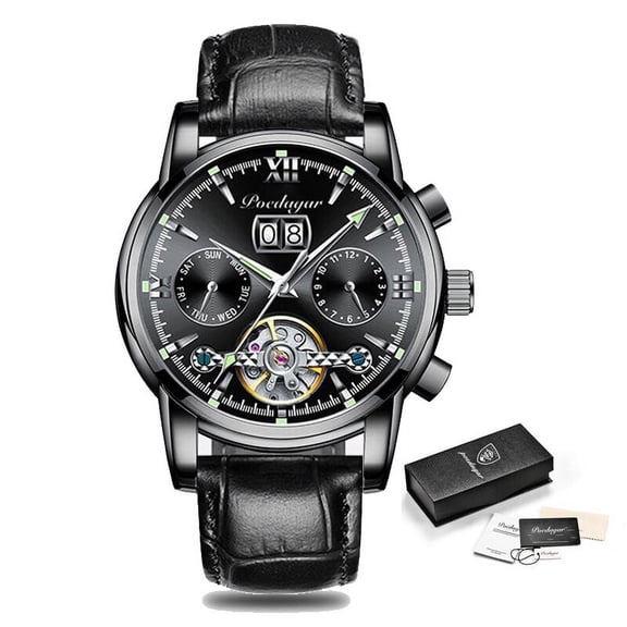 POEDAGAR Mechanical Watches Top Brand Luxury Automatic Men Wrist Watches New Fashion Waterproof Luminous Relogio Masc