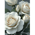 thumbnail image 4 of Elegant White Rose Design Background Backdrop Banner Party Decorations for Weddings Anniversaries Celebrations Photography Props, 4 of 8