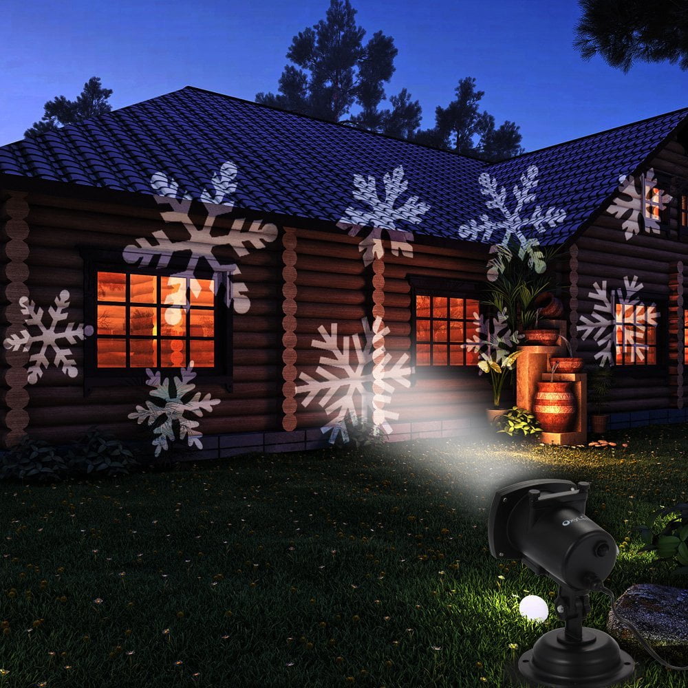 Kizen LED Halloween Christmas Theme Projector Light,Outdoor Projection Lamp Waterproof Landscape Spotlight with Wireless Remote Decor for Home Garden Patio