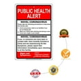 thumbnail image 5 of Details about Public Health Alert Contagious Disease Symptoms Notice Outdoor Health and Safety Aluminum Metal Sign 18"x24", 5 of 5