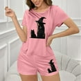 thumbnail image 5 of Censtreet Women's Pajama Sets Halloween Short Sleeve Pjs 2 Piece Top and Shorts Sleepwear Comfy Soft Lounge Sets S-XL, 5 of 7