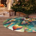 thumbnail image 6 of Pofeuu Colorful World Map Print Christmas Tree Skirt, Merry Christmas Skirt Xmas Tree Ornaments for Xmas Holiday Party Decorations-48", 6 of 7