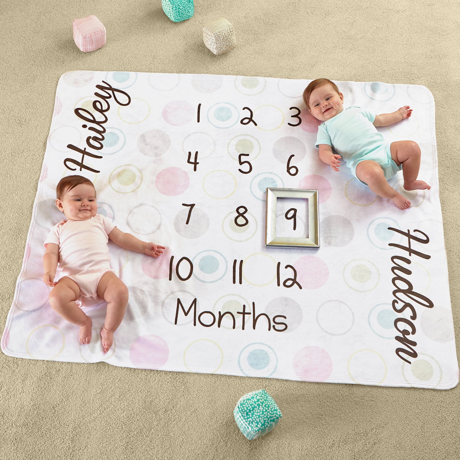 personalized monthly blanket