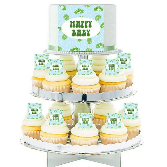 Happy Baby Edible Photo Toppers & Edible Cupcake Decoration Kit