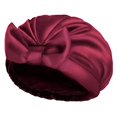thumbnail image 1 of Gorro de ducha extragrande, gorro de baño reutilizable de doble capa con lazo y satén sedoso para uso en baños de belleza, spa capilar, hoteles en casa o viajes (rojo), 1 of 4