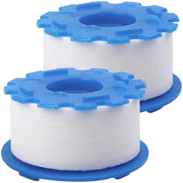 Repuesto para Filtro con Cubierta StreamCleanRefill 2Pzas Repuesto Filtro de Agua con Tapa Algodón Micrón PP Blanco/Azul