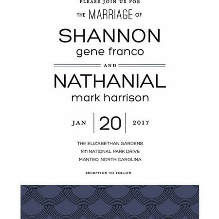 Deco Pattern Standard Wedding Invitation