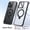 Black, variant on ELEHOLD Clear Case for iPhone 16 Pro, Slim Anti-Scratch Shockproof Translucent Matte TPU+PC Case with Magnetic Invisible Stand,Gray