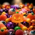 thumbnail image 2 of Figurine Luminous Pumpkin Ornament Halloween Fall Harvest Tiered Tray Tabletop Shelf Decor Spooky Pumpkin Statue Party Favor Gift Home Office Dorm Desktop Holiday Decoration, 2 of 8