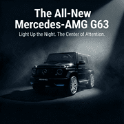 Cozphia Licensed Mercedes-Benz AMG G63 Ride on Car,12V Electric Vehicles with Remote Control,Rechargeable Battery,Flickering Lights/LED Lights, Bluetooth,Music