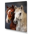 thumbnail image 2 of Designart "Dynamic Duo of Horses" Animals Wall Art Print, 2 of 5